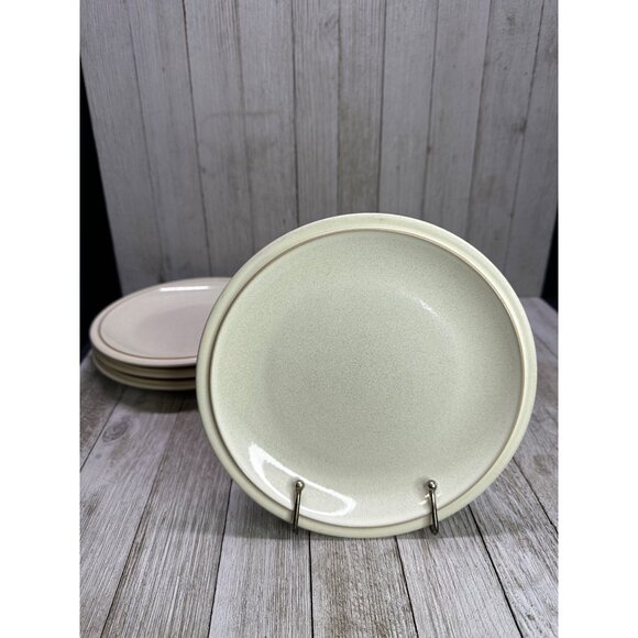 Vtg Denby Salad Plate White Cream Stoneware England 7.25" Set of 5 L - Picture 9 of 12